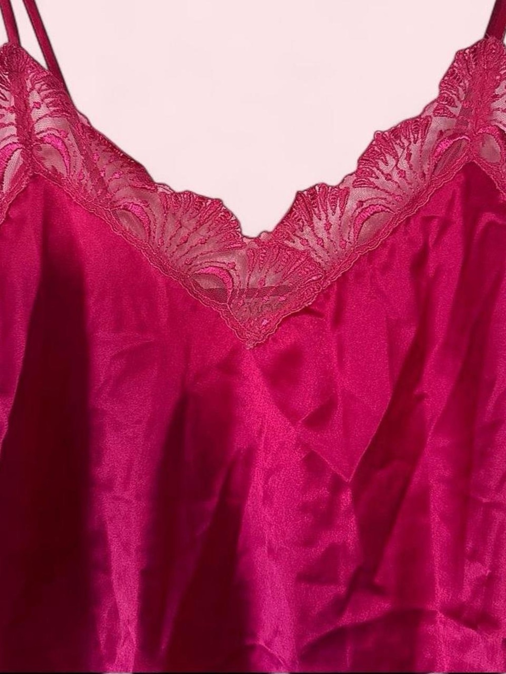💕 vintage gold label 90s Victoria's Secret pink lace slip dress